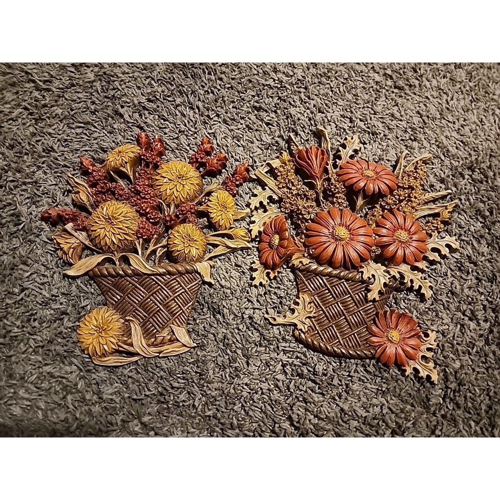Vintage‎ (1977) Burwood. Flower wall decor. MCM.
